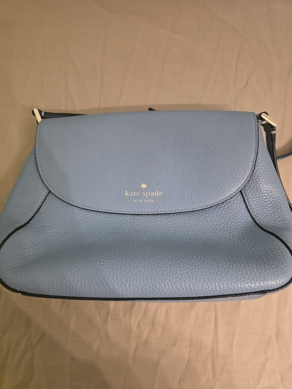 kate spade Light Blue Pebbled Leather Crossbody Bag